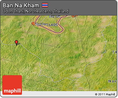 Satellite 3D Map of Ban Na Kham