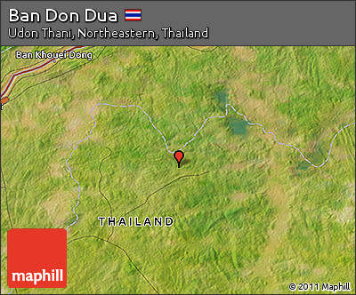 Satellite 3D Map of Ban Don Dua
