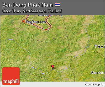 Satellite 3D Map of Ban Dong Phak Nam