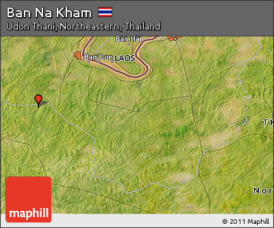 Satellite 3D Map of Ban Na Kham
