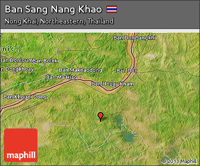 Satellite 3D Map of Ban Sang Nang Khao