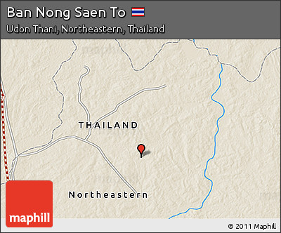 Shaded Relief 3D Map of Ban Nong Saen To