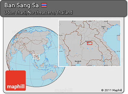 Gray Location Map of Ban Sang Sa