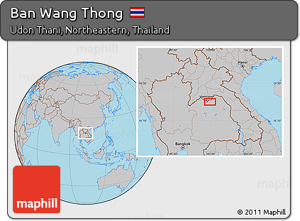 Gray Location Map of Ban Wang Thong
