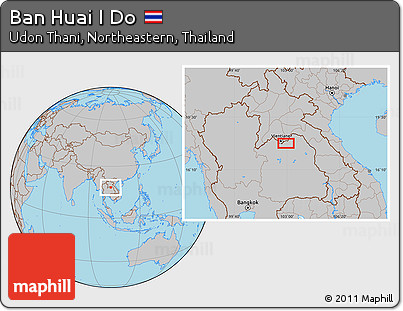 Gray Location Map of Ban Huai I Do