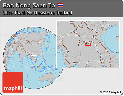 Gray Location Map of Ban Nong Saen To