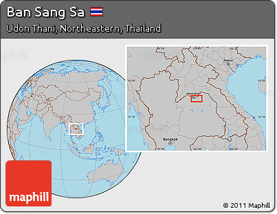 Gray Location Map of Ban Sang Sa