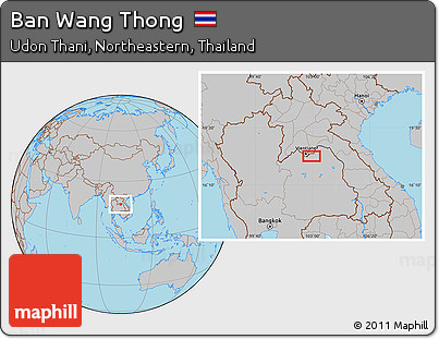 Gray Location Map of Ban Wang Thong
