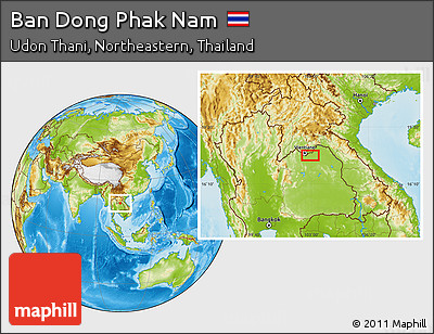Physical Location Map of Ban Dong Phak Nam
