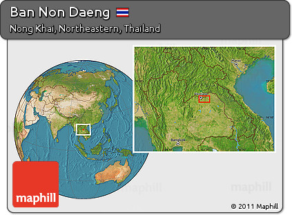 Satellite Location Map of Ban Non Daeng