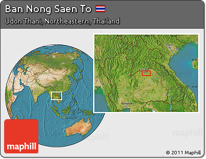 Satellite Location Map of Ban Nong Saen To