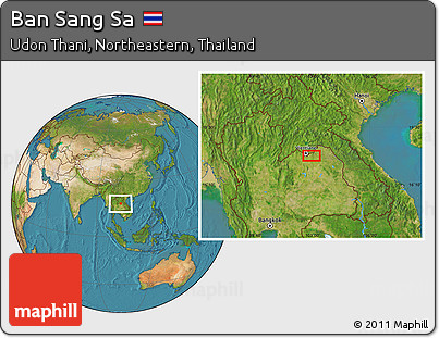 Satellite Location Map of Ban Sang Sa