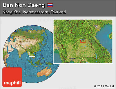 Satellite Location Map of Ban Non Daeng