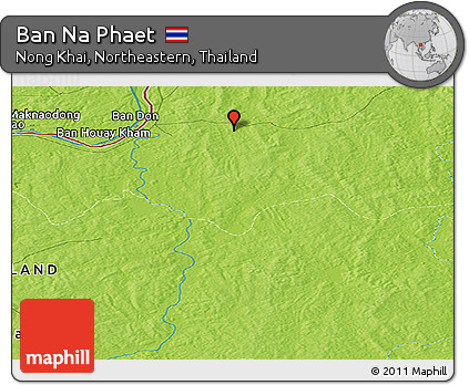 Physical Panoramic Map of Ban Na Phaet