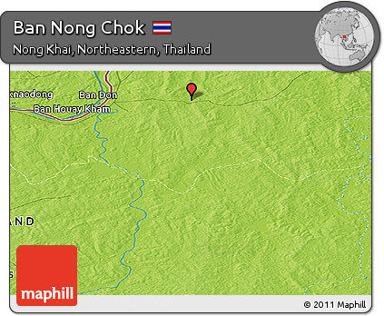 Physical Panoramic Map of Ban Nong Chok