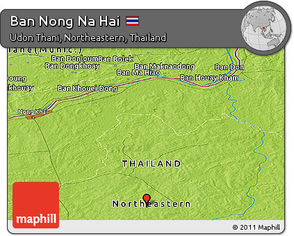 Physical Panoramic Map of Ban Nong Na Hai