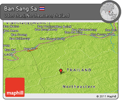 Physical Panoramic Map of Ban Sang Sa