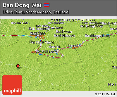 Physical Panoramic Map of Ban Dong Wai