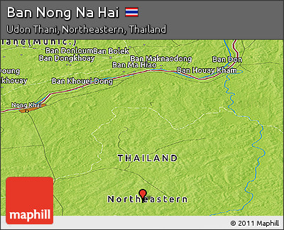 Physical Panoramic Map of Ban Nong Na Hai