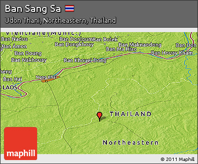 Physical Panoramic Map of Ban Sang Sa