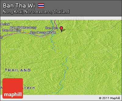 Physical Panoramic Map of Ban Tha Wi