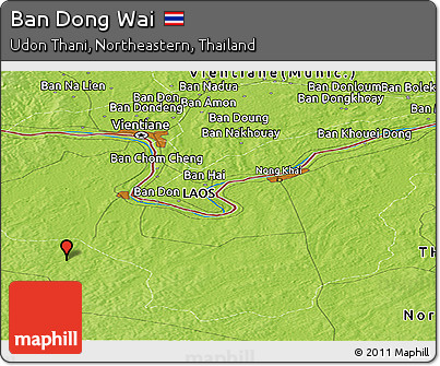 Physical Panoramic Map of Ban Dong Wai