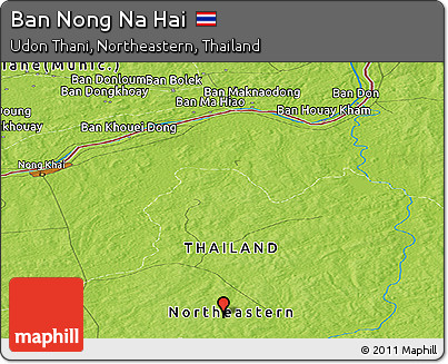 Physical Panoramic Map of Ban Nong Na Hai