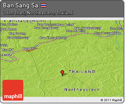 Physical Panoramic Map of Ban Sang Sa