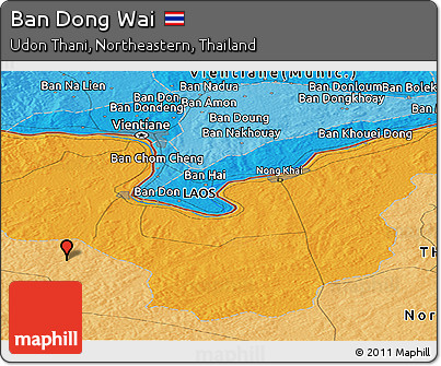 Political Panoramic Map of Ban Dong Wai