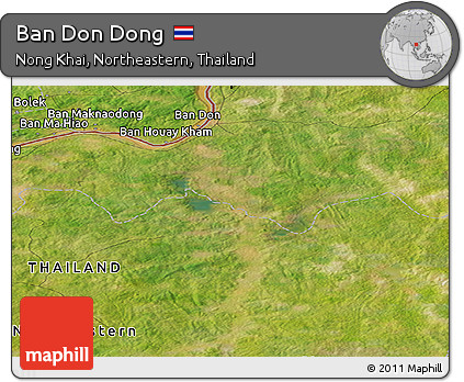 Satellite Panoramic Map of Ban Don Dong