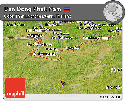 Satellite Panoramic Map of Ban Dong Phak Nam