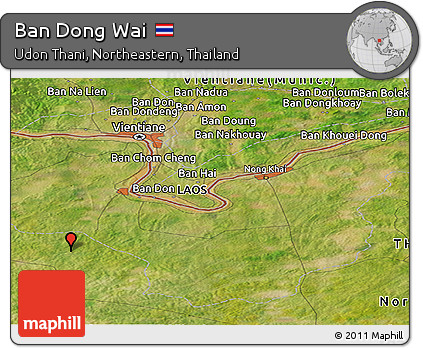 Satellite Panoramic Map of Ban Dong Wai