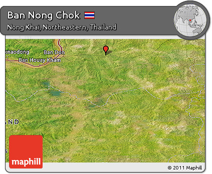 Satellite Panoramic Map of Ban Nong Chok