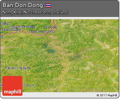 Satellite Panoramic Map of Ban Don Dong