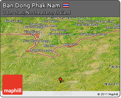 Satellite Panoramic Map of Ban Dong Phak Nam