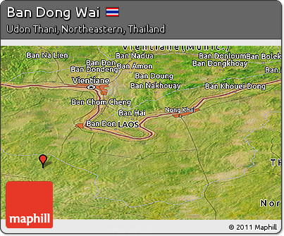 Satellite Panoramic Map of Ban Dong Wai