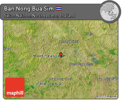 Satellite 3D Map of Ban Nong Bua Sim