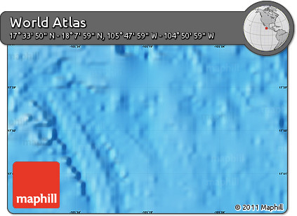 Physical Map of the Area around 17° 50' 55" N, 105° 19' 29" W