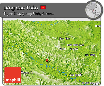 Physical 3D Map of Dồng Cao Thôn
