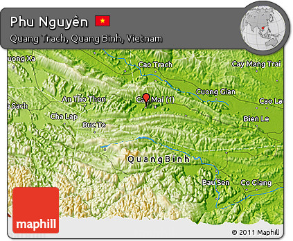 Physical 3D Map of Phu Nguyên