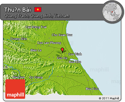 Physical 3D Map of Thuận Bài