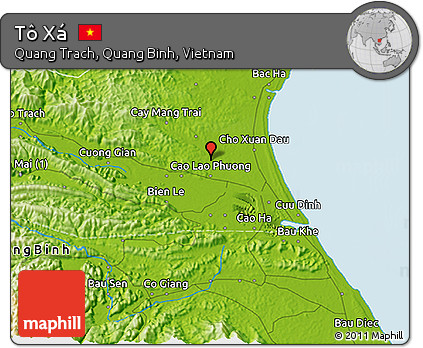 Physical 3D Map of Tô Xá