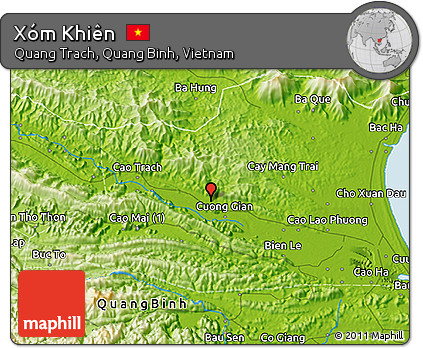 Physical 3D Map of Xóm Khiên