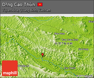 Physical 3D Map of Dồng Cao Thôn