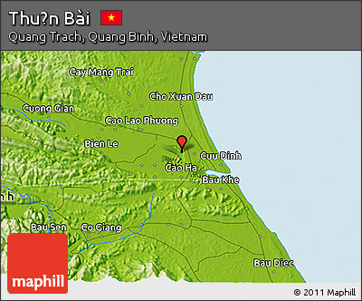Physical 3D Map of Thuận Bài