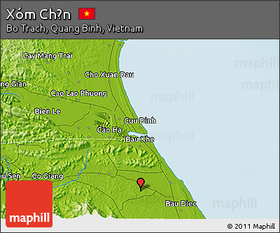 Physical 3D Map of Xóm Chồn