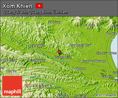Physical 3D Map of Xóm Khiên