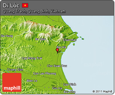 Physical 3D Map of Di Lôc