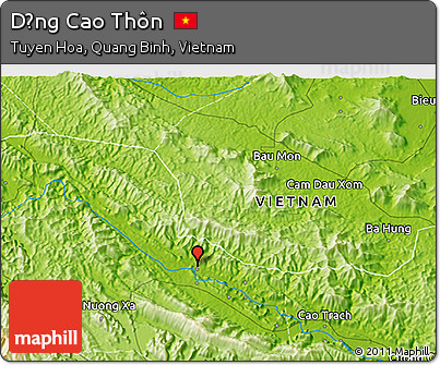 Physical 3D Map of Dồng Cao Thôn