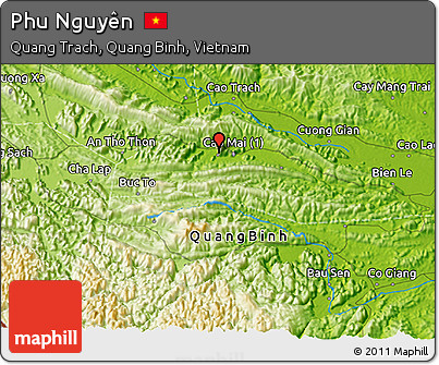Physical 3D Map of Phu Nguyên